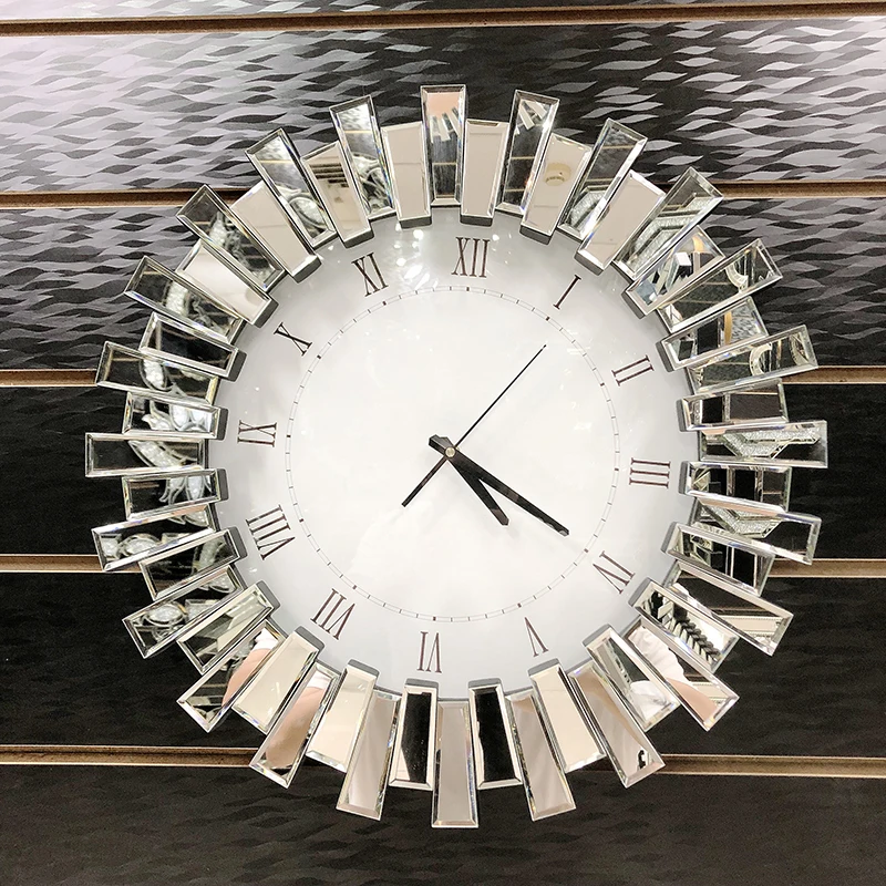LuxuryCrystalWallClockModernDesignBigSizeLargeNordicWall