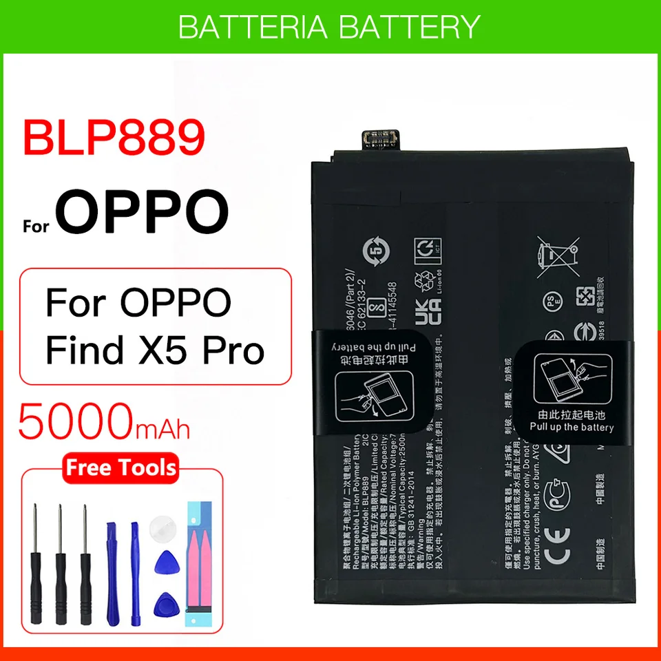 Batterie Téléphone Outil Batterie BLP889 2500 MAh Pour Oppo Find X5 Pro PFEM10 - Rechange Avec Outils Batterie Oppo Find X5 Pro