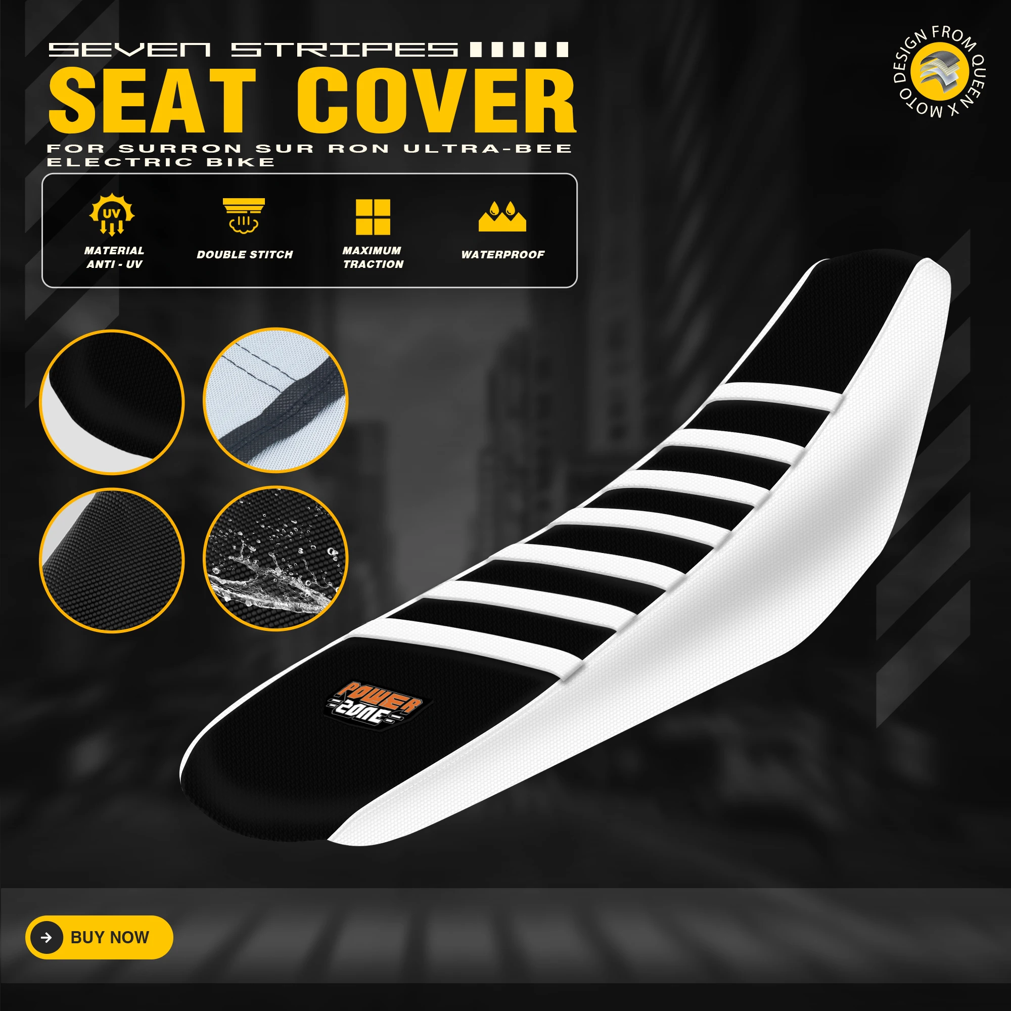 Gripper Soft Seat Cover Rear Motorcycle Dirt Bike Durable Fit For Honda Yamaha