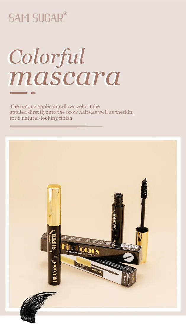 5d Waterproof Colored Mascara Long Lasting Thick Curling Lash Dye_voghion.com