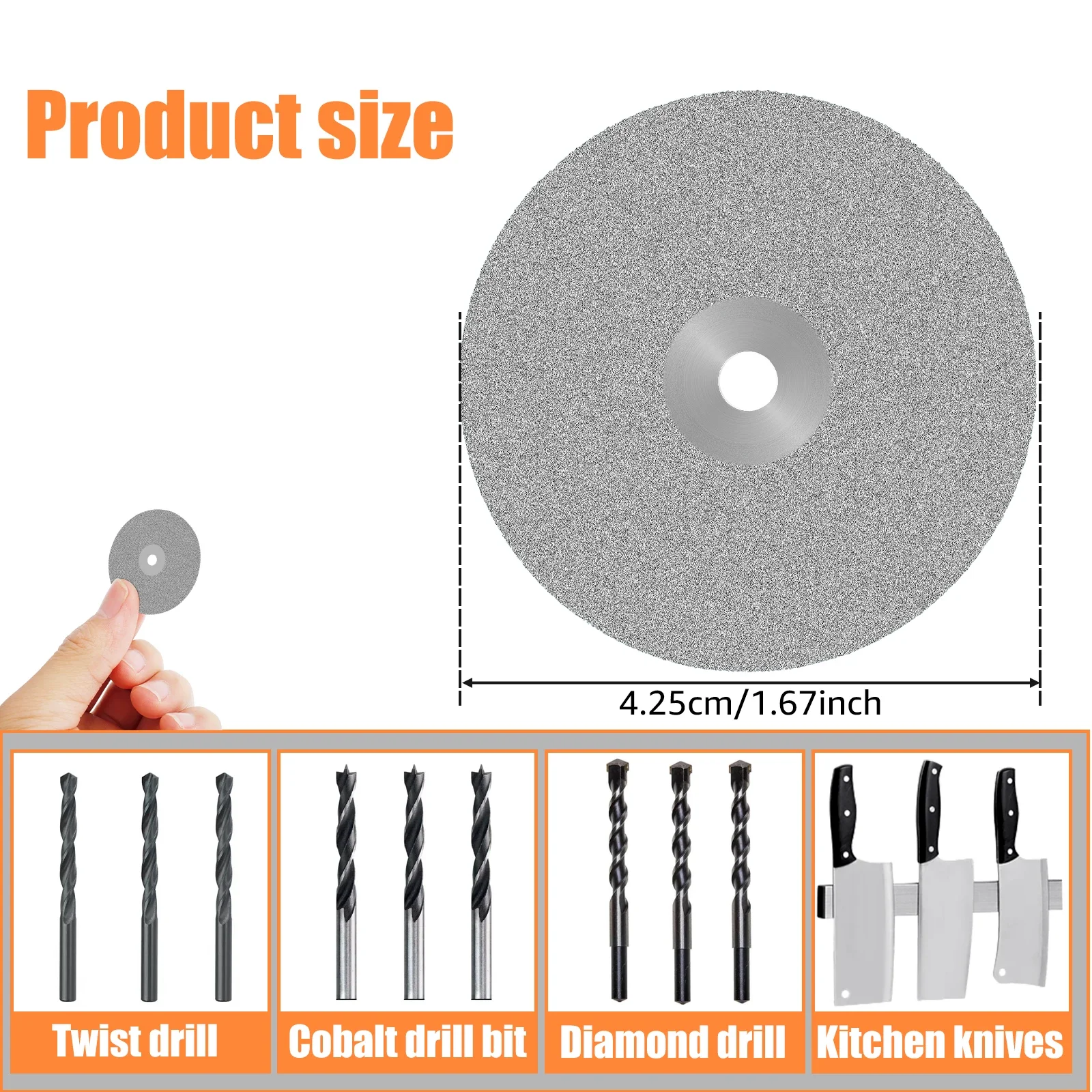 10Pcs Drill Bit Sharpening Disc Flat Lap Grind Wheels Multipurpose Drill Bit Grinding Discs For High Speed Steel Twist