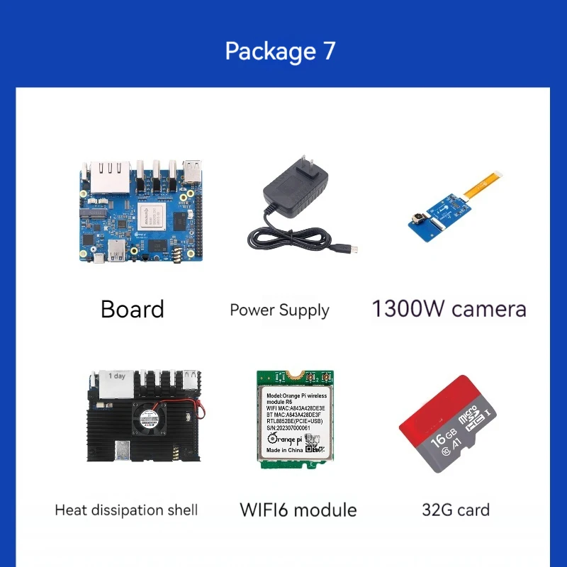 thumbnail image 1 of Orange Pi 5 Plus Single Board Computer RK3588 PCIE Module External WiFi-BT SSD 8K Orange Pi5 Plus Demo Development Board, 1 of 5