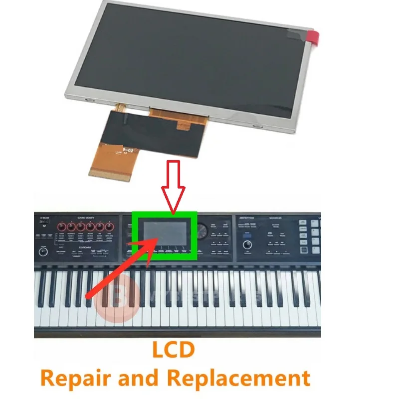 Matrice Di Display Lcd Da 5 Pollici Per Roland Fa-06 Fa-07 Fa-08 Fa06 Fa07 Fa08 Riparazione Dello Schermo