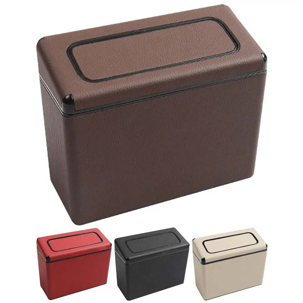 Car Trash Can Car Accessories Small Garbage Can for Auto Home Office