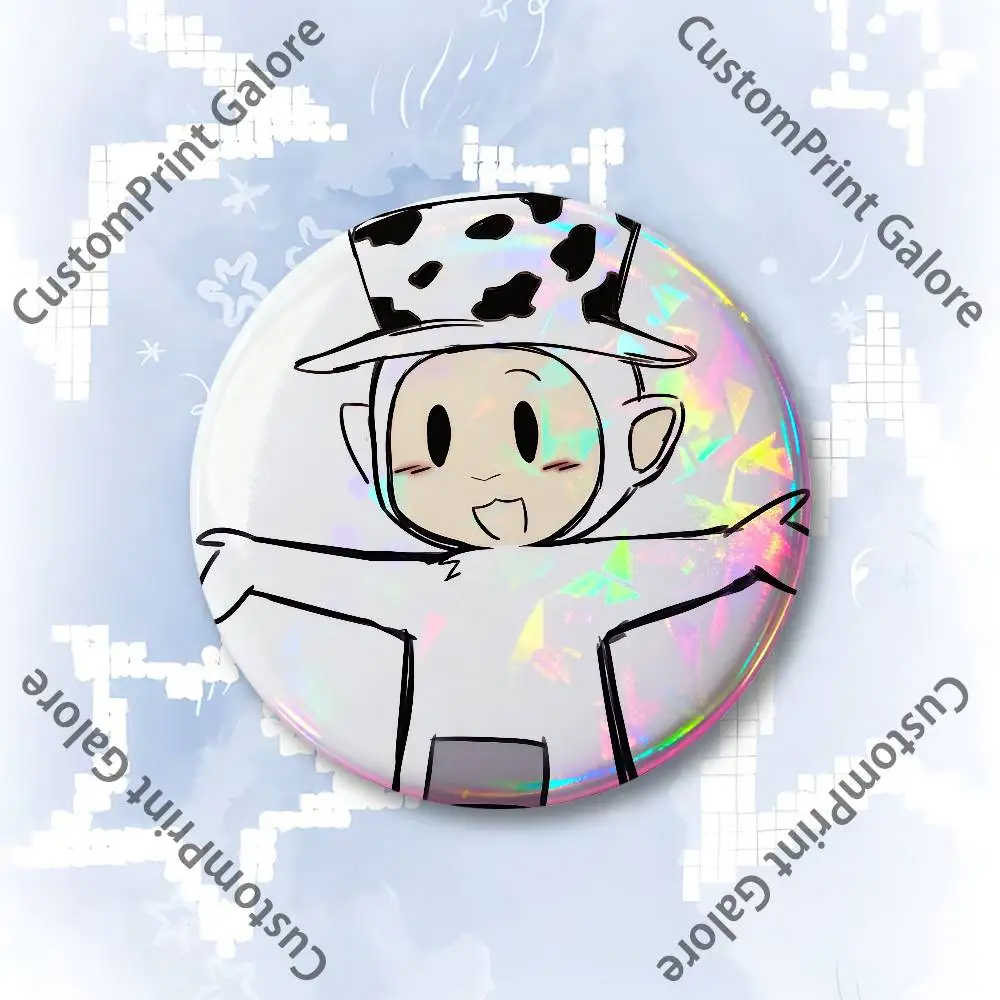 S-Slendytubbies Enamel Pin Tinplate Round Brooch - Cosplay Nijigen Otaku Culture Collectible