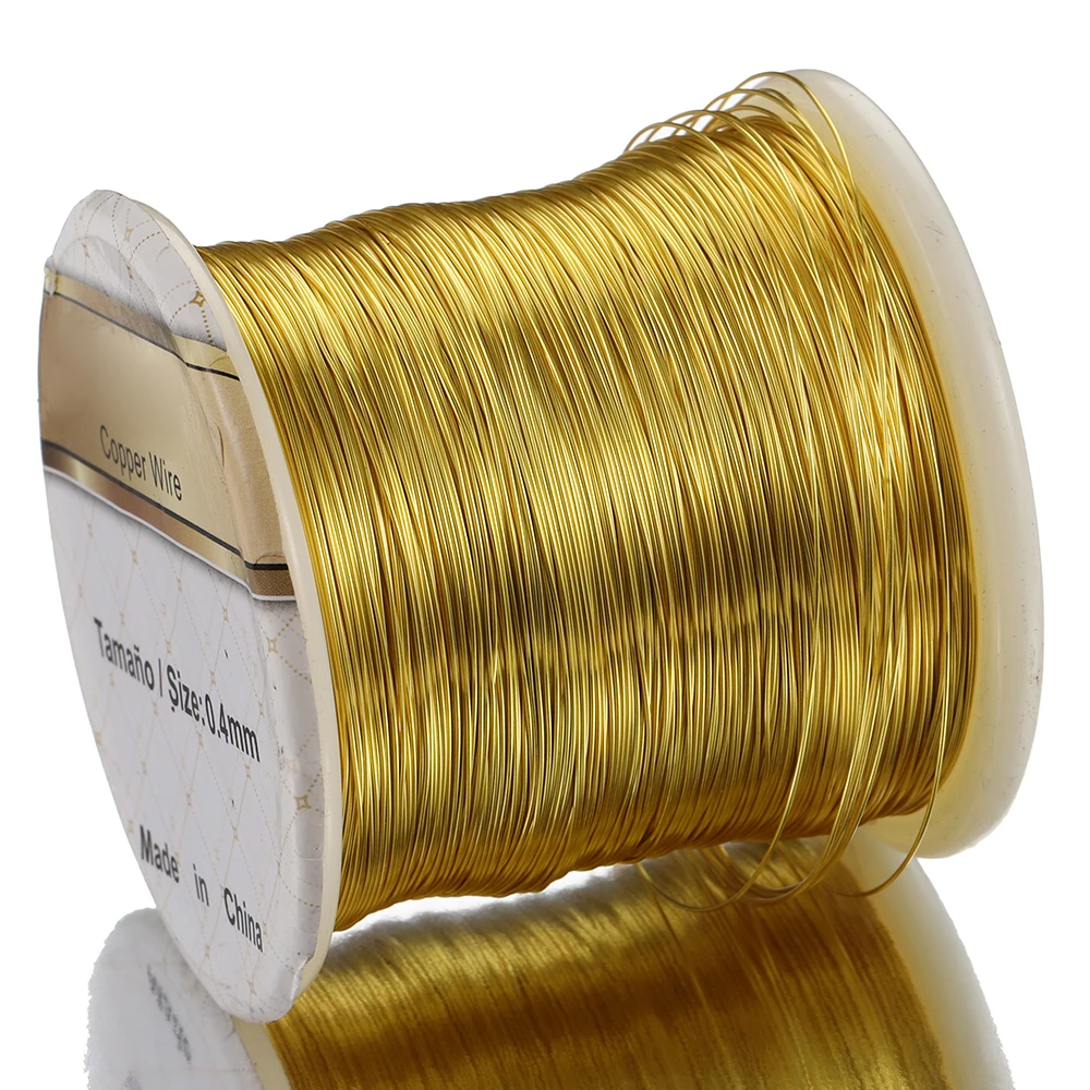 1Roll Copper Beading Wire Shapable Tarnish-Resistant Wire for Bracelet Necklace DIY Jewelry Making Supplies Wholesale Gold color