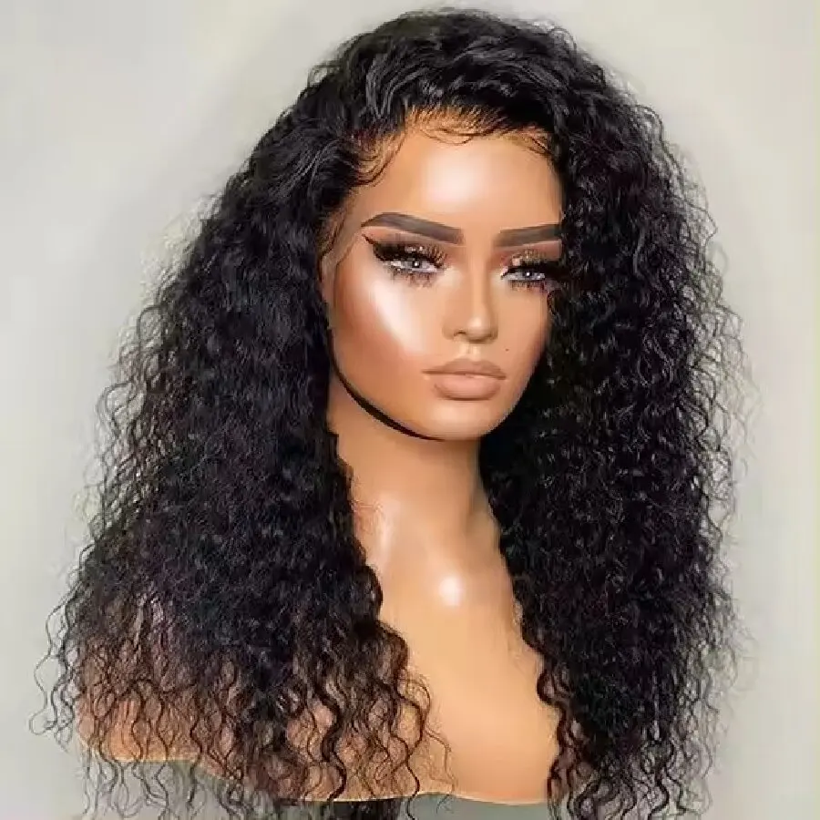 

Glueless Long And Cheap 34 Inch Raw Brazilian Human Hair 360 Frontal Wigs HD Full Lace Front Water Wave Wigs With Baby Hair