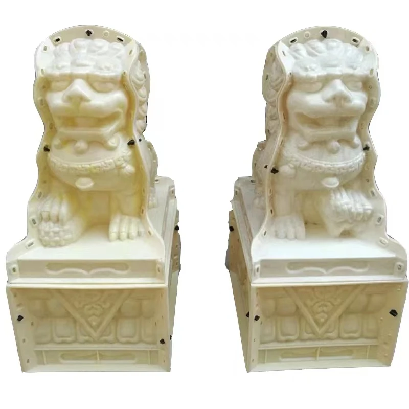 

Cement lion mold lion sculpture door decoration 1.2 meters high lion mold town house lion seeks good luck and avoids evil