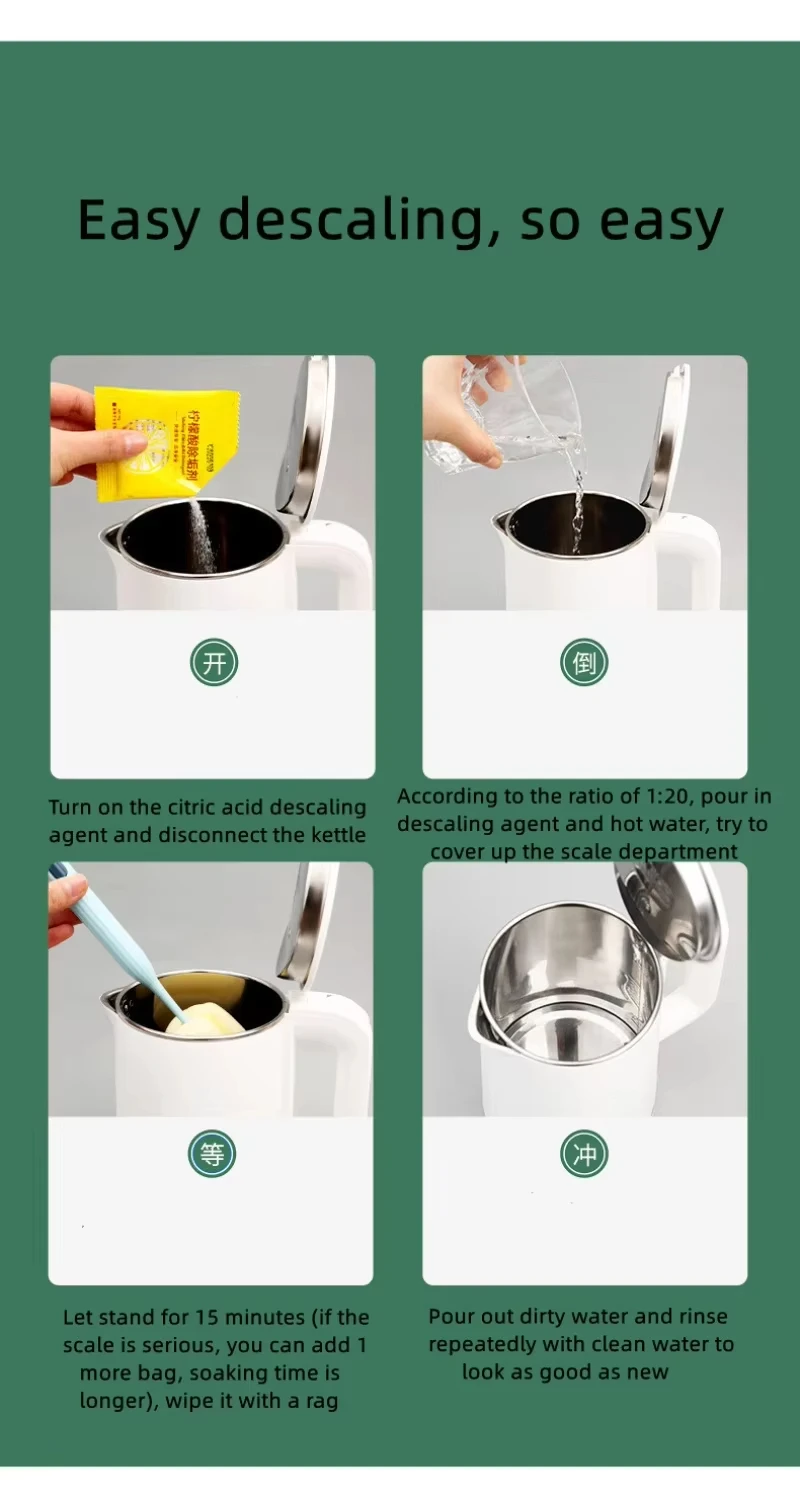 Citric Acid Powder Washing Machine Cleaner Deodorant Electric Kettle Scale Cleaning for Tea and Oil Stains Antibacterial Type