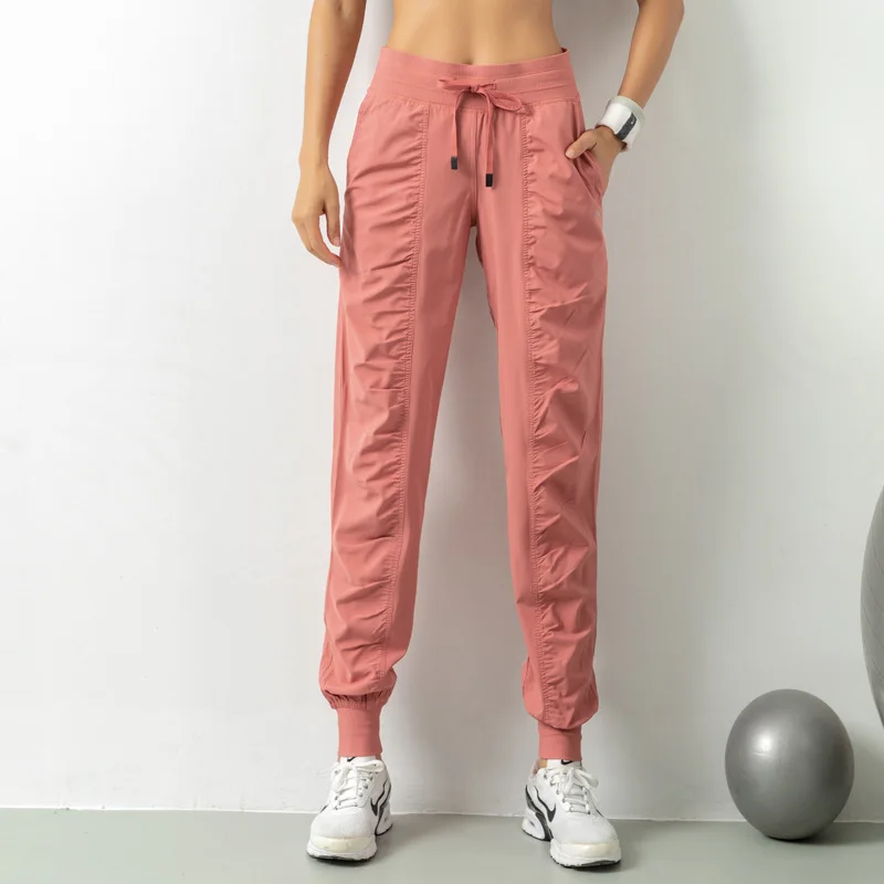 Running Pants WOMEN'S Wrinkle Slimming Fitness Loose Fitting Leggings Casual Quick Drying Harlan Thin