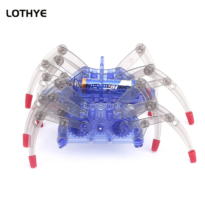 DIY Electric Spider Robot Puzzle Toy Electric Crawling Animal Science Education STEM Toy Model Electronic Pet Gifts For Children