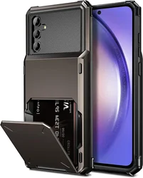 Wallet Phone Case with 5 Card Slots and Pocket Cover - Galaxy A32 5G (Black)