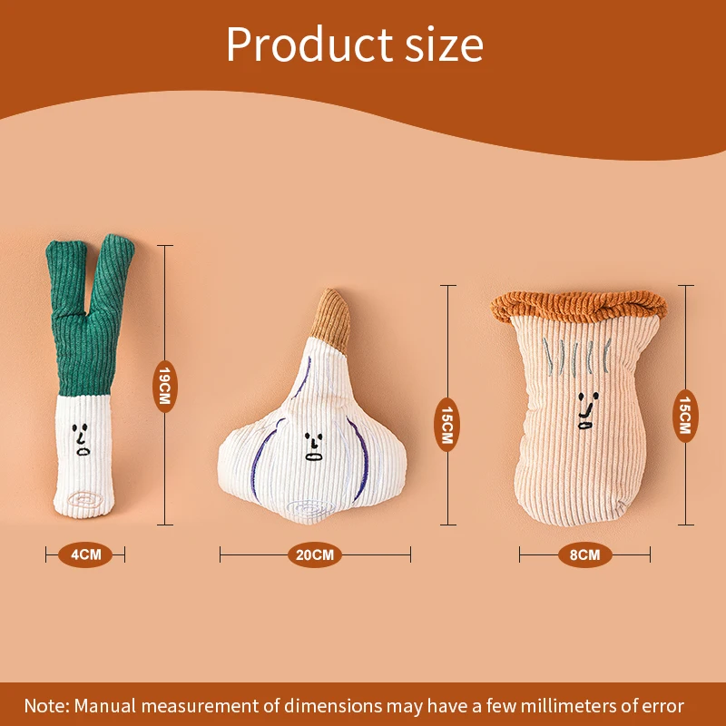 Plush Vegetable Dog Toy 6