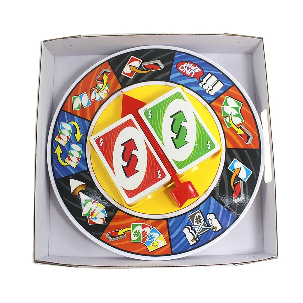 Uno Spin Game Card Board Game Family Funny Entertainment Poker Playing Uno Spin Card