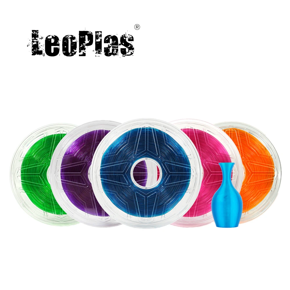 LeoPlas Clear TPU Filament Transparent Flexible 1.75mm 1kg 95A Shore Hardness For 3D Printer Consumables Printing Supplies