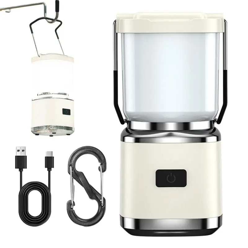 

Camping Lamp Tent LED Light Rechargeable Lamp with 4 Light Modes Portable Lantern Flashlight Waterproof Hangable LED Tent Lamp