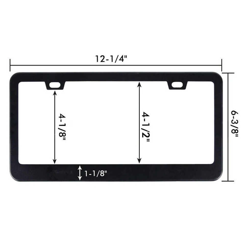 XhuangTech 2-Pack Universal License Plate Frames | Transparent, Heavy Duty ABS Plastic With Screws & Tools