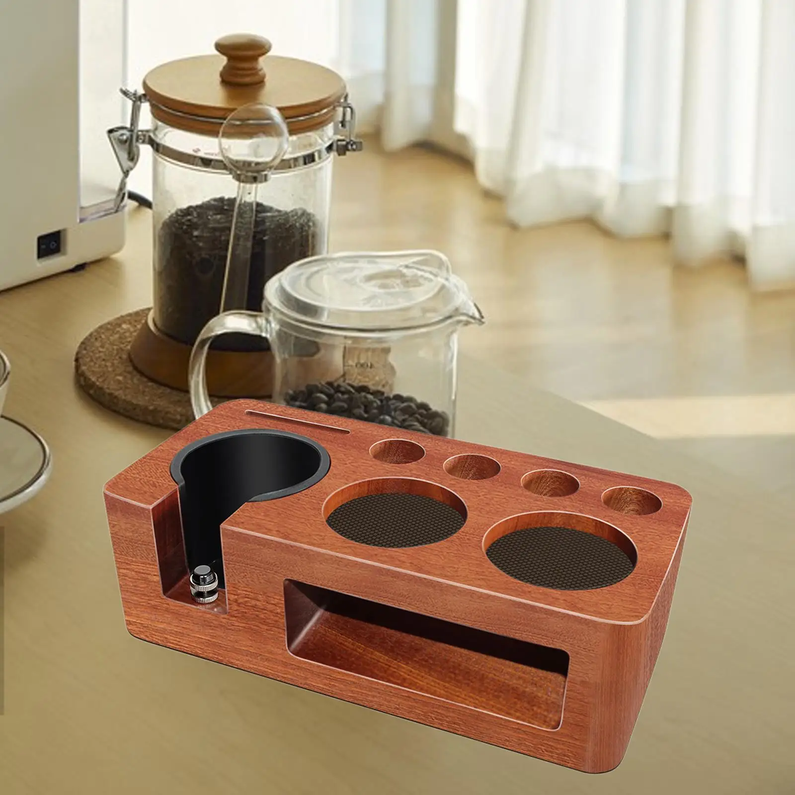 Coffee Filter Tamper Holder Wooden Sturdy Multipurpose Coffee Portafilter Tool Coffee Filter Tamper Holder Wooden Sturdy Multipurpose Coffee Portafilter Tool
