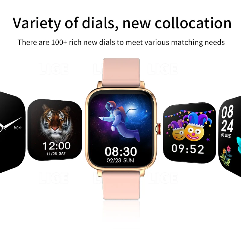 LIGE Call Smart Watch Women Dial Smartwatch For Android IOS Waterproof Bluetooth Music Watches Full Touch Bracelet Clock smart watch
