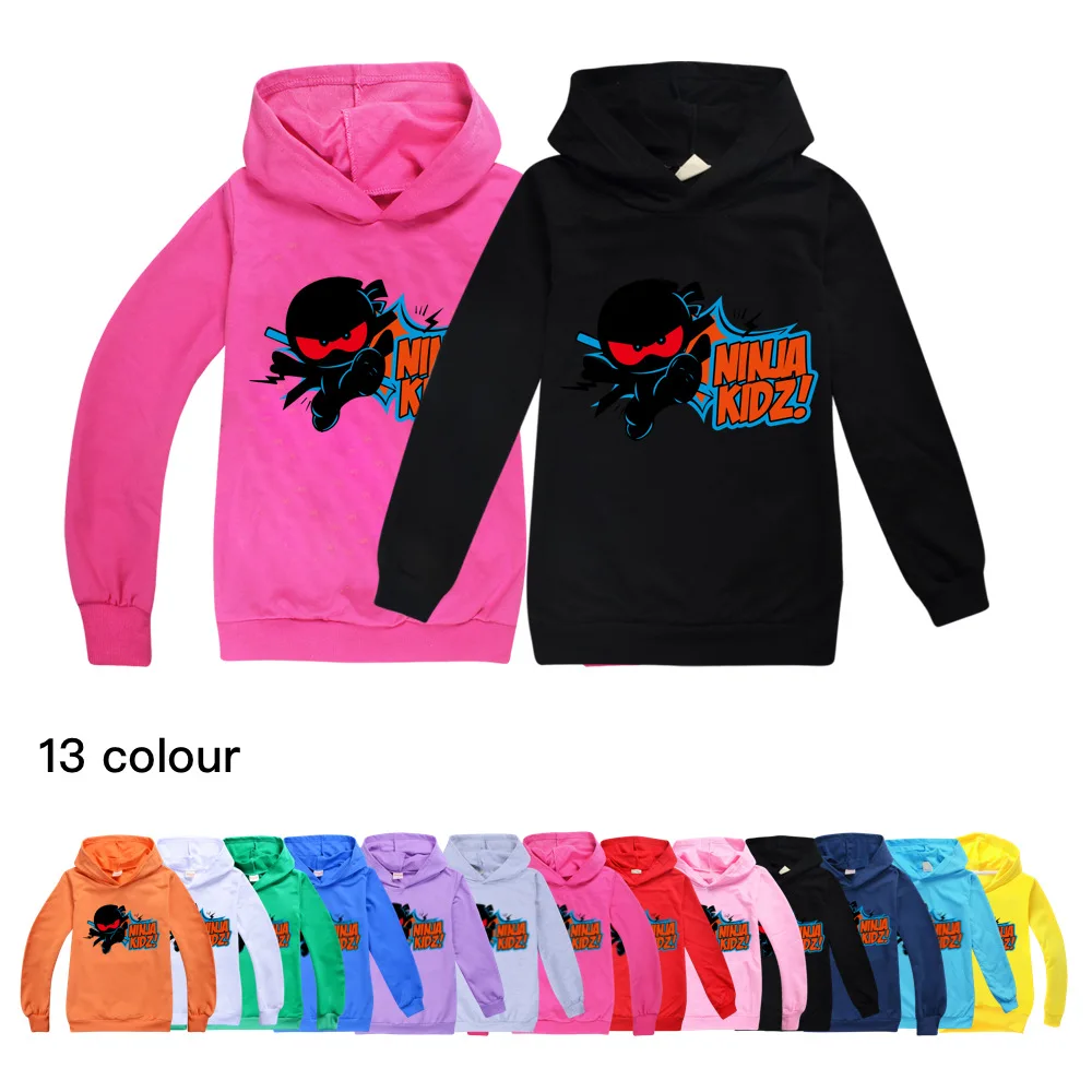 

NINJA KIDZ Toddler Boys Fall Clothes New Spring Fashion Outfits Baby Girl Kids Clothes Girls 2-16Y Boy Tops Hoodies Shirt