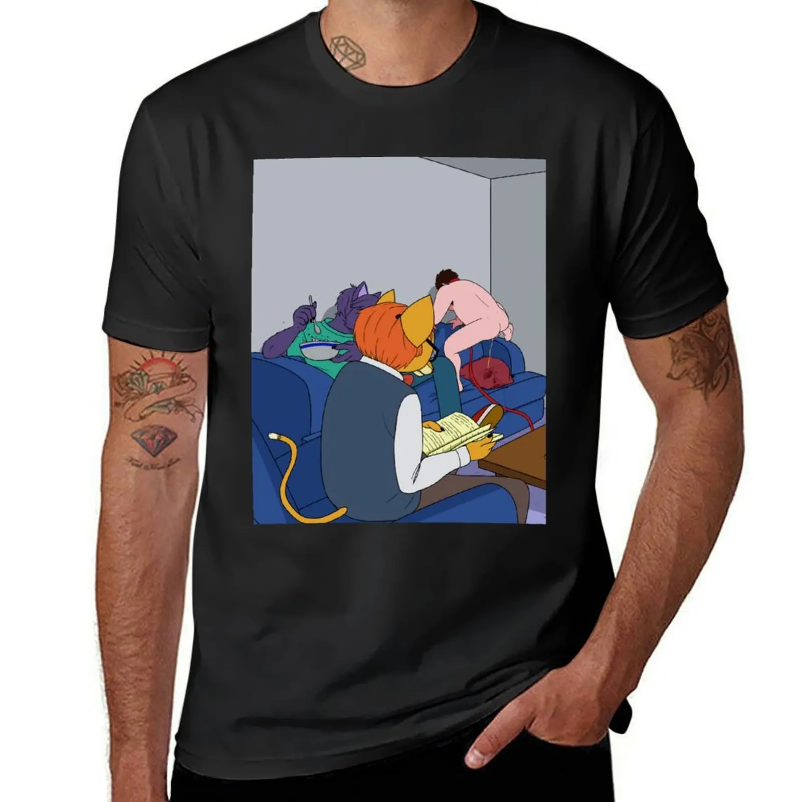 Тот же мир, разные стили _ футболка с мультяшным принтом, женские топы, летняя одежда, черные спортивные поклонники, Забавные футболки для мужчин