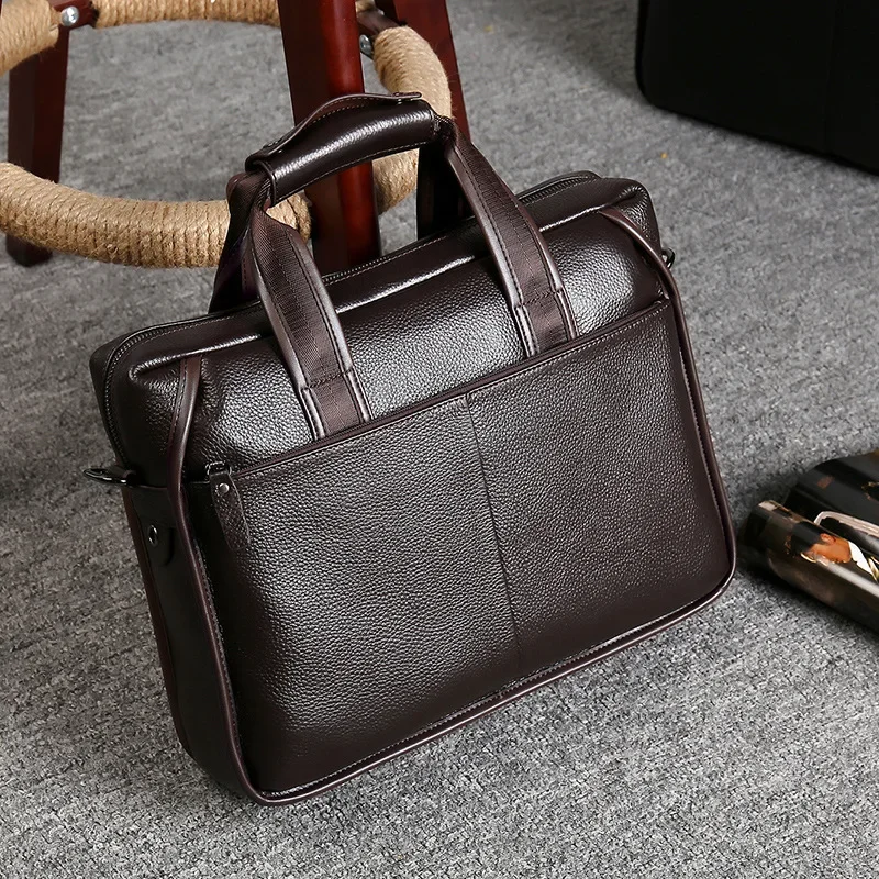 

Men's Top Layer Cowhide Diagonal Cross Bag Horizontal One Shoulder Briefcase High-quality Fashionable Business Handbag