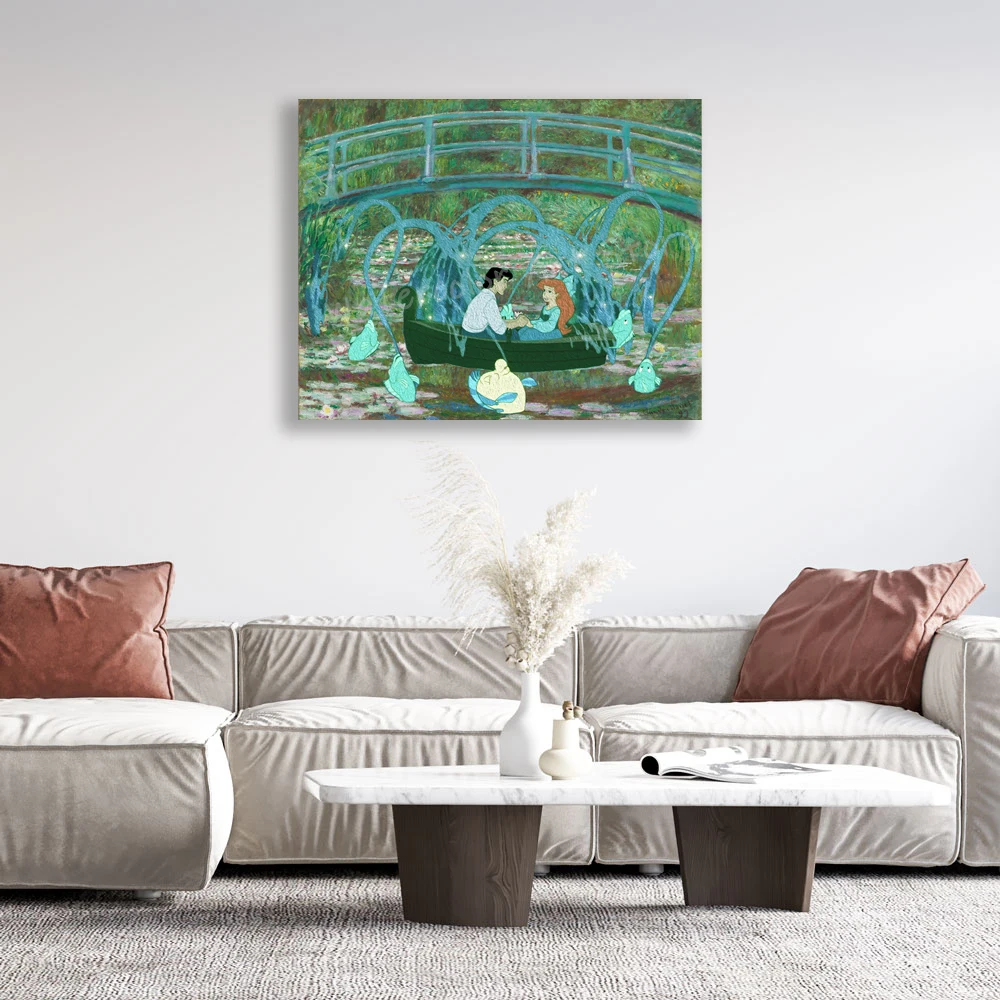 

Винтажный постер «маленькая русалочка» Disney, мультяшная фигурка разбитого рисунка, настенная живопись, принты для детской, спальни, домашний декор