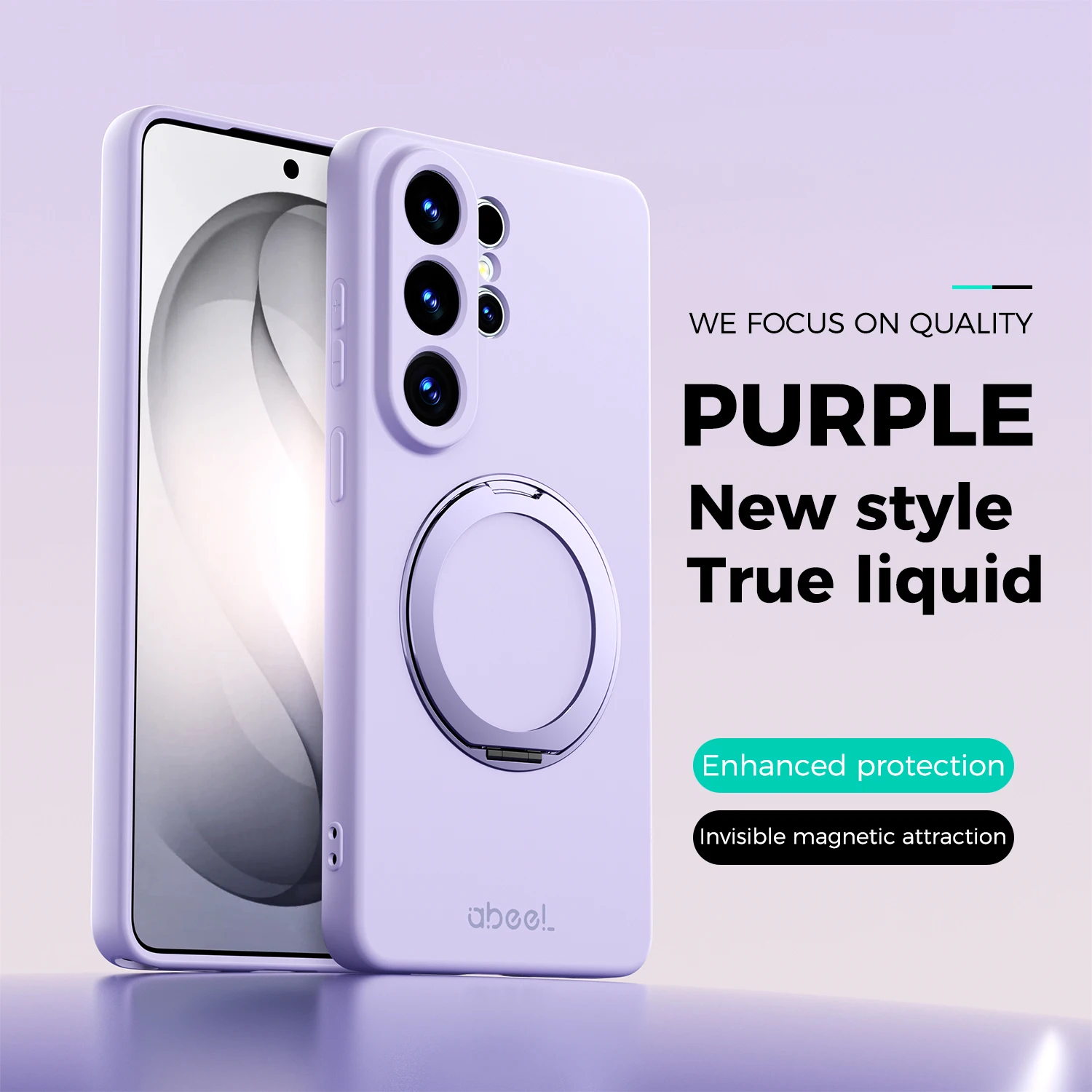 Premium Silicone Phone Case with Magnetic Holder for Enhanced Grip and Comfort