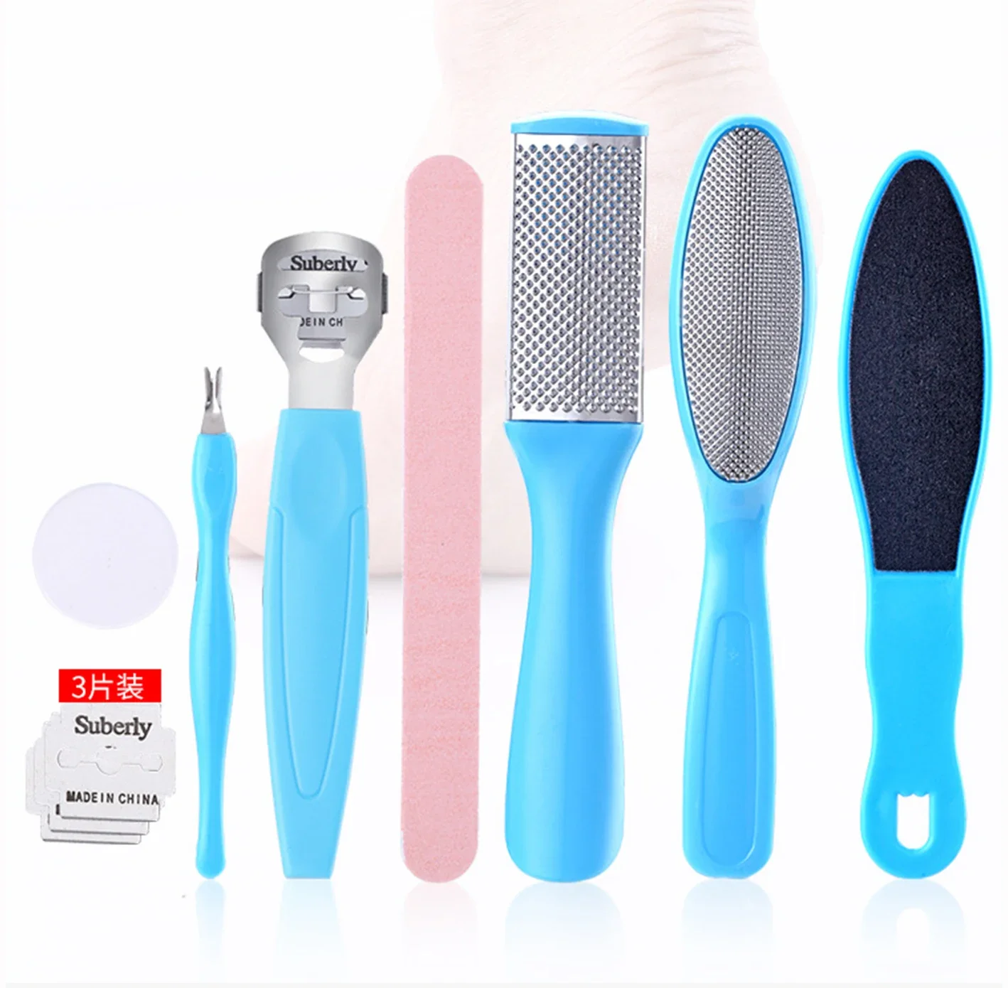 8 Piece Set Foot Octopus Fish Eye Exfoliating Heel Sharpener Heel Cramping Cramping Crackles Removal Files Sole