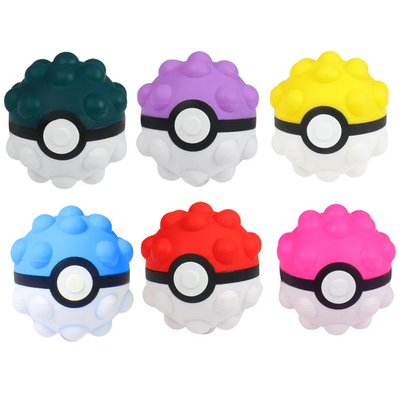Nuovo 3D Pokemon Genie Decompression Ball Fidget Bubble Simple Dimple Stress Ball Anti Stress Squeeze Toys Gift