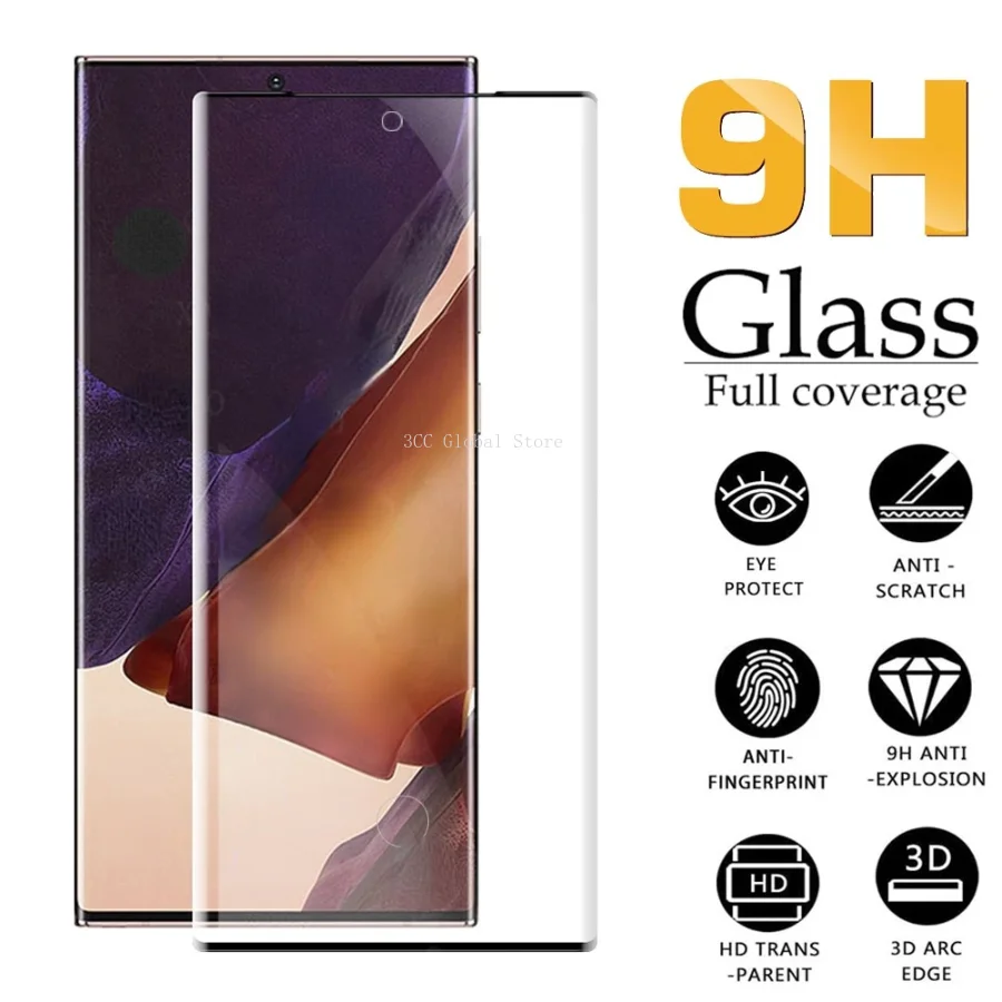 

9D Screen Protector For Samsung Galaxy Note 20 20 Ultra S20 Plus S20 Ultra Coverage Tempered Glass screen protection Film