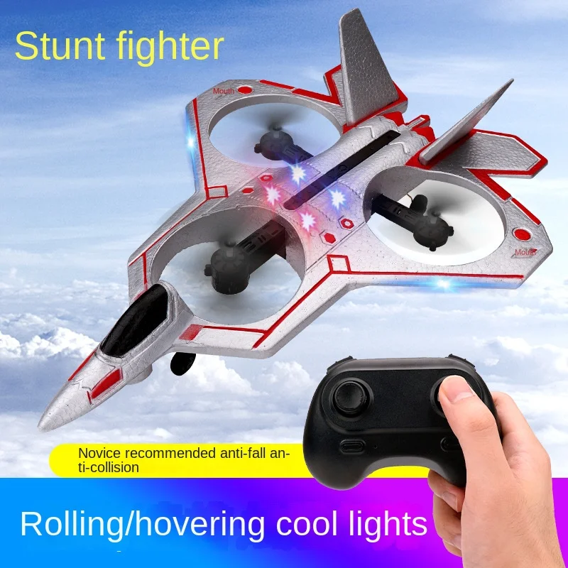 

RC Plane V18 With LED Lights Remote Control Flying Model Glider Aircraft 2.4G Fighter Hobby Airplane EPP Foam Toys Kids Gift