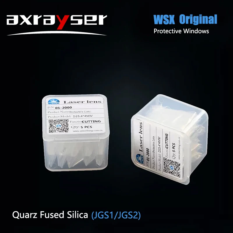 WSX 기존 레이저 렌즈 30x5 보호 Windows 4KW 1064nm JGS1 섬유 커팅 헤드 KC13/15 용 융합 실리카 광학 18x2 20x2
