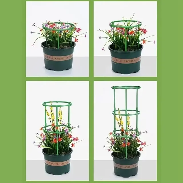 Garden Plant Stake Support Detachable Plant Support Pile Flower Plants Grow Fixing Rod Vine Climbing Bracket Bonsai Holder 18Set 4