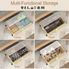 Bamboo Under Bed Storage Containers with Large Dust Bags, Under Bed Storage with Wheels-2 Pcs 6