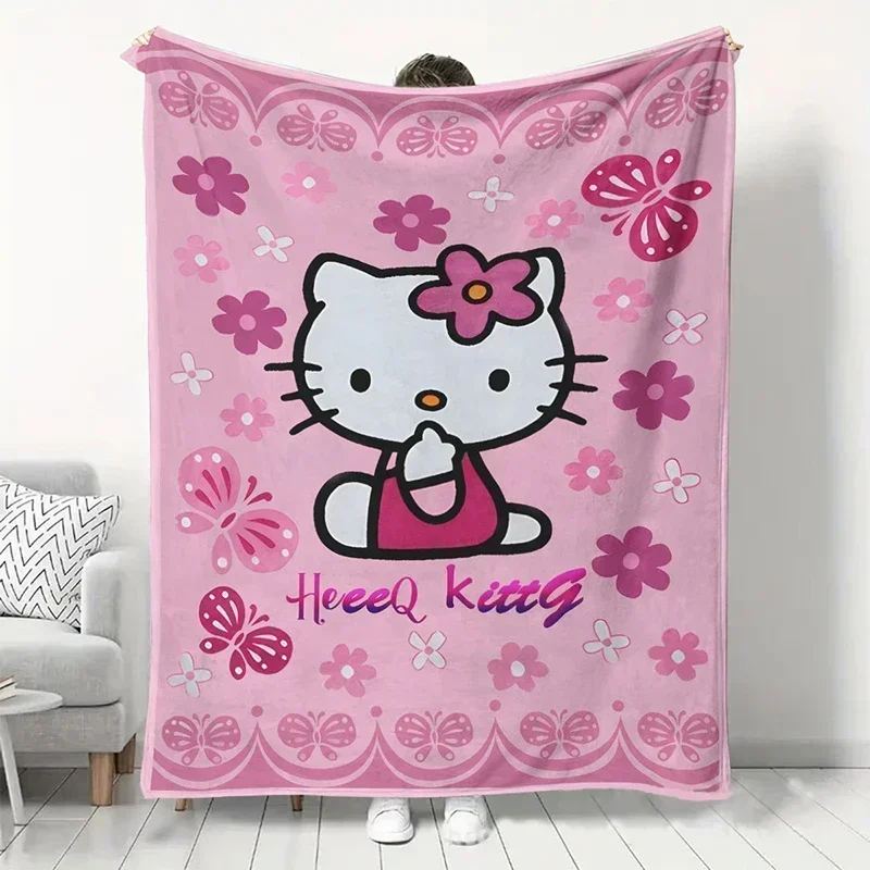 Hello Kitty Plush Blanket Soft Fluffy Quilt