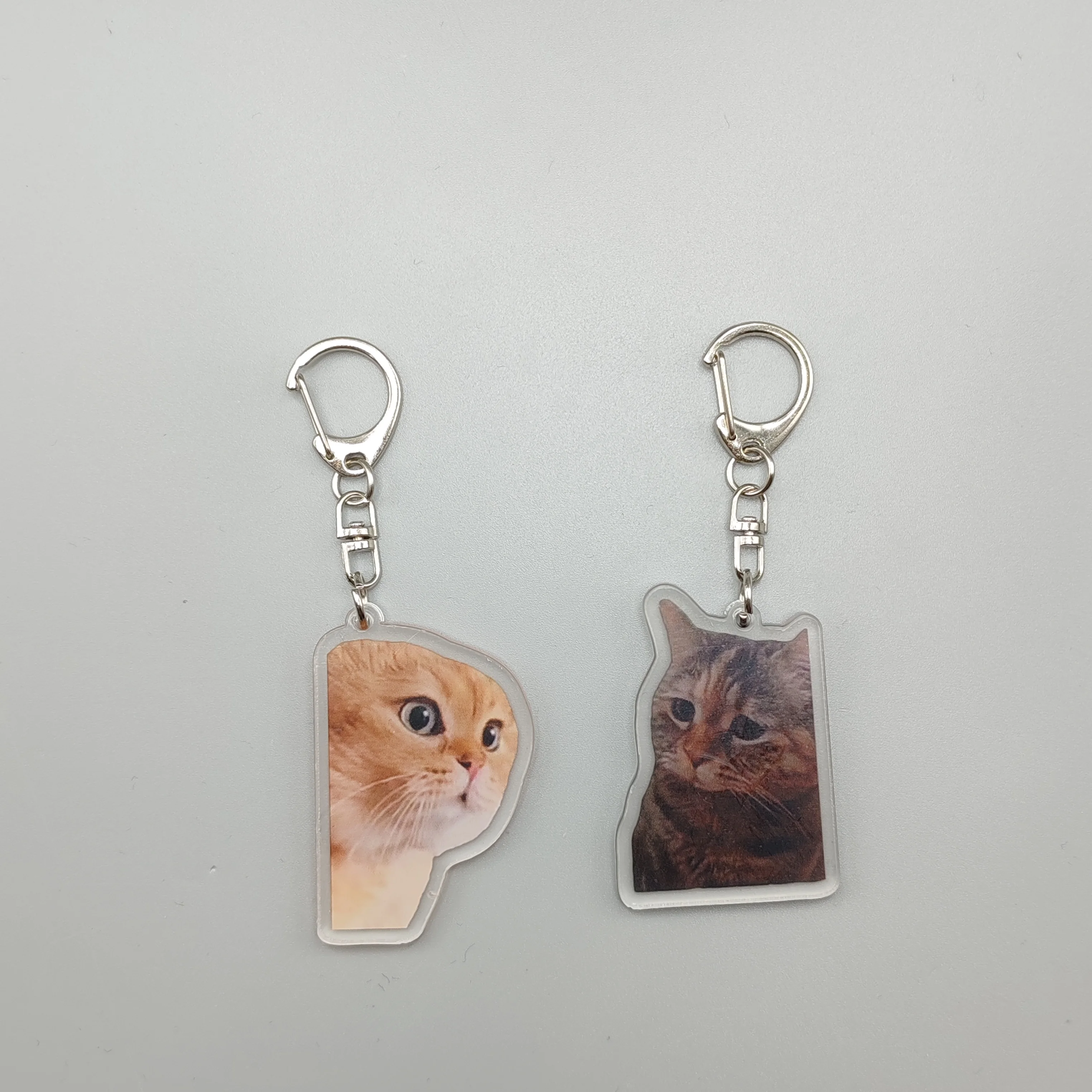 Vrouwen Tas Hanger Schattige Sleutelhanger Voor Tassen Twee Katten Pratende Meme Pratende Katten Beleefde Kat Schattige Dingen Goedkoop Cadeau Voor Beste Vriend