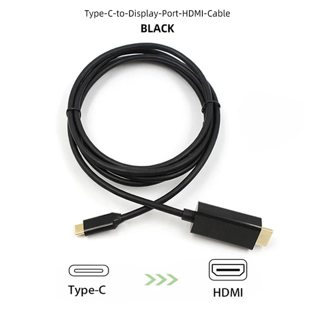 USB C DP Cable for MacBook Air Pro TypeC to Displayport 4K PVC