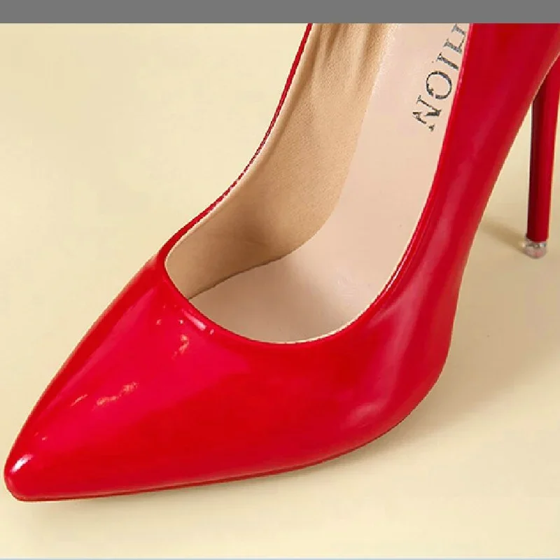 Scarpe da donna Tacchi alti rossi Décolleté sexy a punta