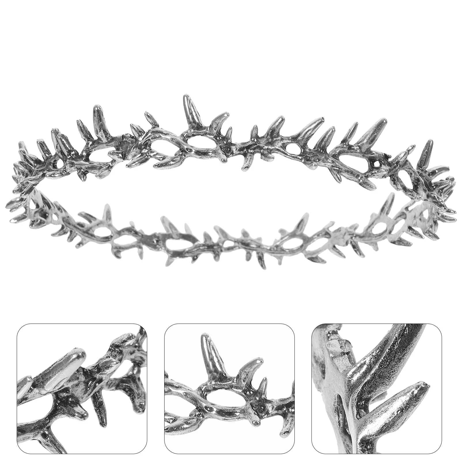 Crown of Thorns Party Hair Accessories Ancient Silver Wedding Bride Tiaras The Womens Crowns for Prom Headband 3