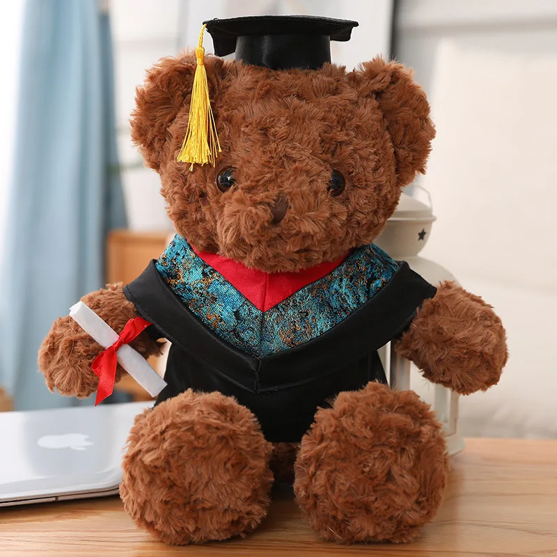 

1pc New Hot 40cm Cute Dr. Bear Plush Toy Stuffed Soft Kawaii Teddy Bear Animal Dolls Graduation Gifts For Kids Children Girls