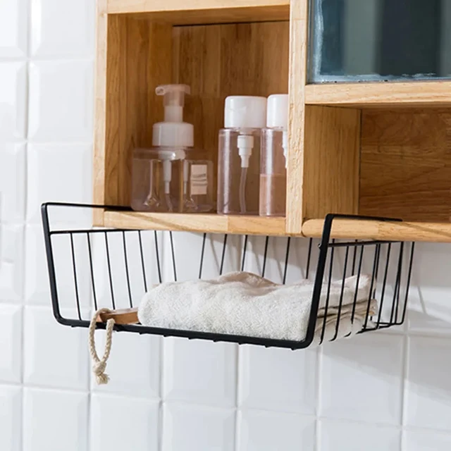 Hanging Net Basket Large Capacity Hanging Under The Cabinet Storage Shelves  Spice Dishes Storage Pantry Home Kitchen Organizer