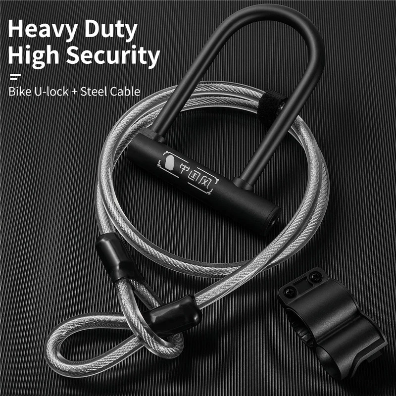 Durable Bike Heavy Duty Security Lock Steel Cable Cycling Scooter Bicycle Lock 