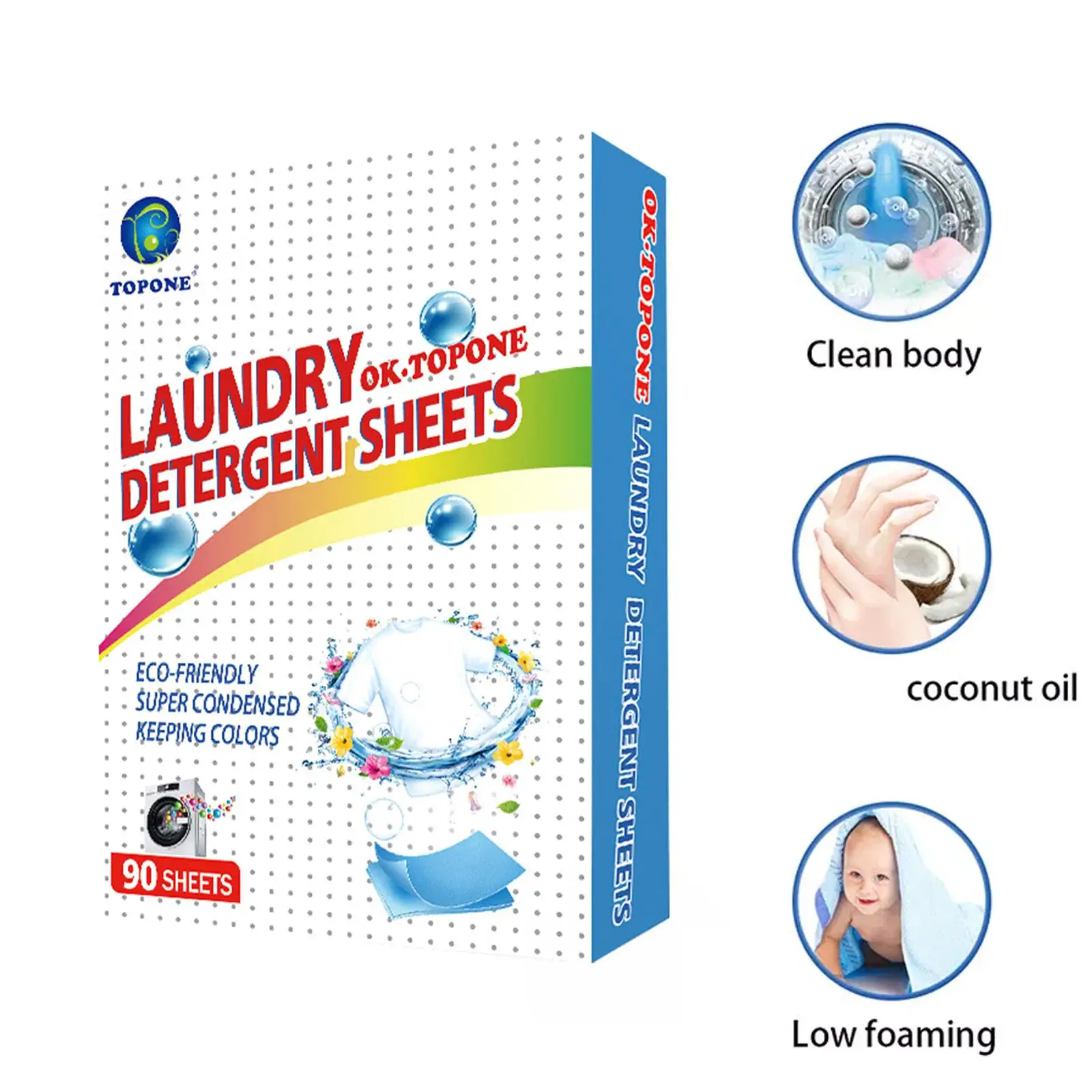 Concentrated Laundry Tablets Strong Decontamination Clothes Detergent Laundry Powder Washing Cleaning Softener Supplies Soa C9N3