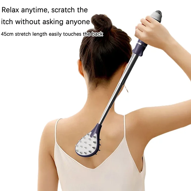 Tickle Scratch Itchy Scratch Portable Scratcher Telescopic Scalable Scratch Back Scratch Tool Portable Point Massage Stick 2