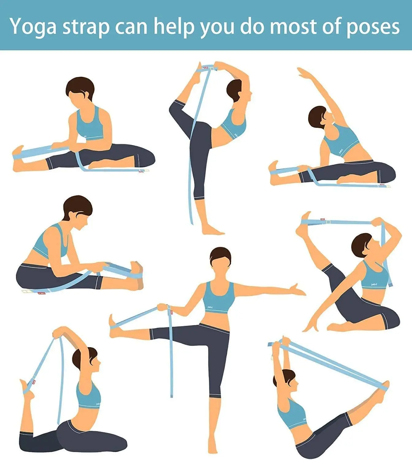 Yoga Strap Stretches Exercises, Yoga Stretch Strap Loops