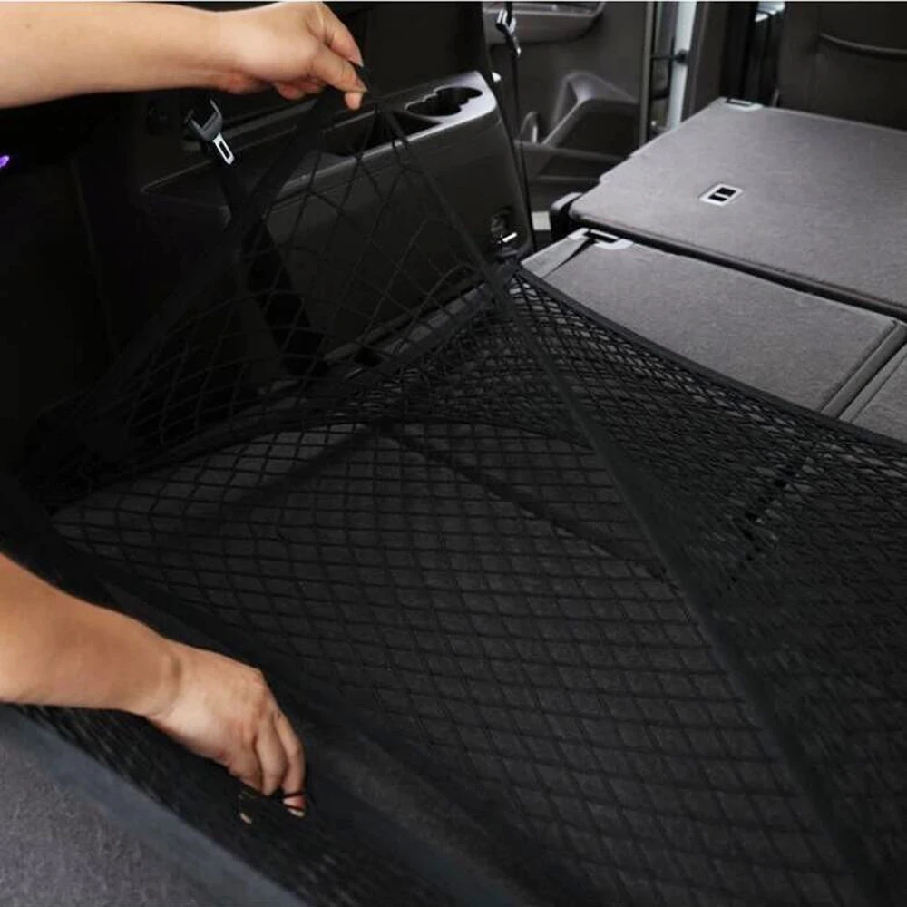 for Citroen C5 Aircross 2017~2020 Car Trunk Luggage Storage Cargo Organiser  Hooks Nylon Elastic Mesh Net Plastic Accessories