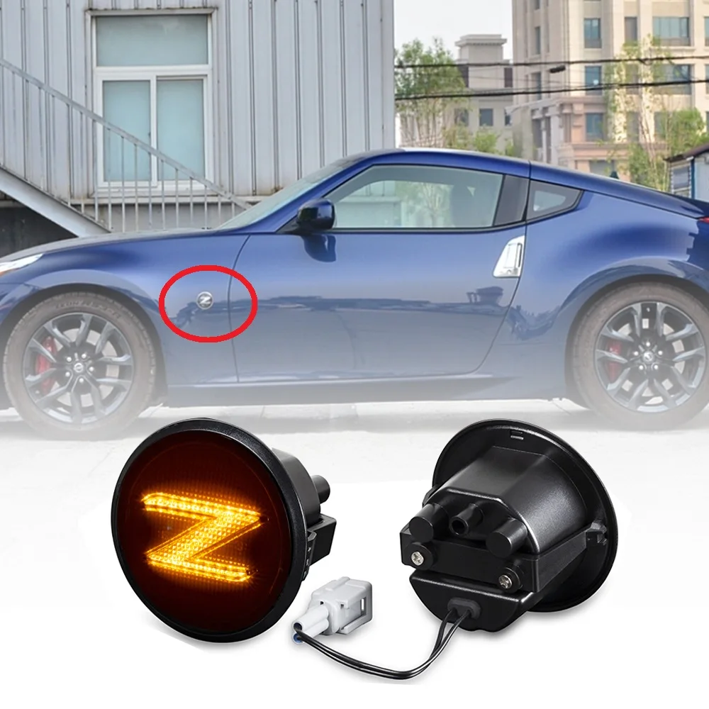 2X Led Dynamic Z Logo Side Marker Light Signal Sequential Blinker