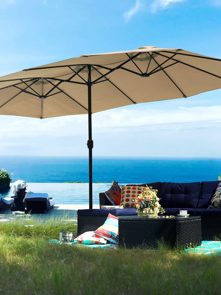 

13 Ft Large Patio Umbrella Double Sided Outdoor Market Umbrella