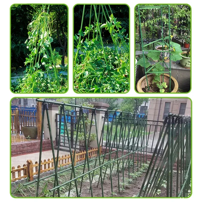 Plant Stakes Plastic Plant Supports Plant Climbing Support Climbing Plant Trellis Plant Support Racks Plant Support Stick Plant Stakes Garden Flower Climbing Vine Rack Pillar Plastic Coated Steel Pipe Plant Trellis Supporting Frame Vegetables Growing